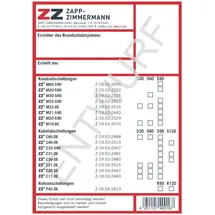 Zapp-Zimmermann Kennzeichnungsschild AbZ (DIBt) Systeme - rot/weiß/schwarz
