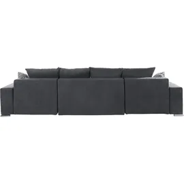 Collection AB Wohnlandschaft Polyester U-Form 3-Sitzer Grau