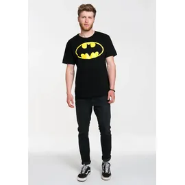 LOGOSHIRT T-Shirt "Batman - Logo", Herren, Gr. 4XL, schwarz (schwarz, gelb), 100% Baumwolle, bedruckt, normal, Rundhals, Shirts T-Shirt, mit coolem Logo