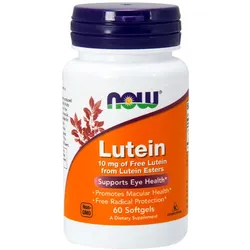 Now Foods Lutein 10 mg From Esters - Vitamin des Auges (60 Weichkapseln)