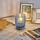 Pauleen Chic Glamour mobile Tischleuchte Glas Tischlampe Timerfunktion 6H Batterie Glaslampe ohne Kabel Blau/Messing