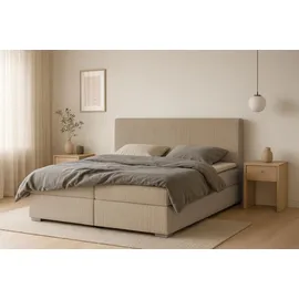 dein schlaf 24 BOXBETT LON IV 160/200 in Cord Beige H4 - Beige