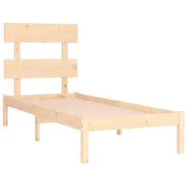 vidaXL Massivholzbett 90 x 200 cm Beige
