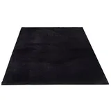 floornovo Hochflor Teppich Schwarz Einfarbig 110 x 60 cm