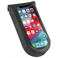 KLICKfix Phone Bag Tour S mit Adapter transparent/schwarz, mit Drehkupplung,