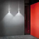 Helestra Außenwandleuchte Aluminium 10 x 10 x 10 cm dimmbar IP54 mattweiß