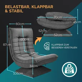 CASARIA Relaxsessel Aberdeen Grau