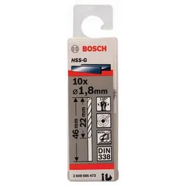 Bosch HSS Metallbohrer 1,8 mm 10 Stück