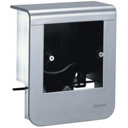 tehalit Geräteträger universal design für UP-Geräte mit Rahmen SL 20x55mm, Dekor Aluminium