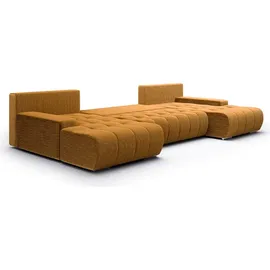 petits-meubles U-sofa 5-sitzig umbaubar Truhe Jonas Cord Gelb