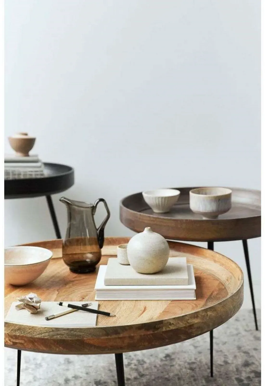Zubehör MATER, Bowl, Grau, für Esszimmer, Holz, Design - 38