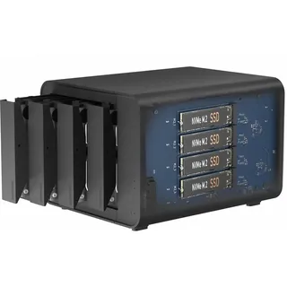 TERRAMASTER D8 Hybrid HDD NVMe Gehäuse USB 3.2 Gen 2 10Gbps Typ C 8Bay USB-Speicher unterstützt RAID 0/1/Single/JBOD Exclusive 2+6 RAID Hybrid Disk Array (Diskless)