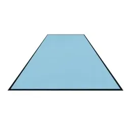 Schmutzfangmatte Colorstar, azurblau, waschbar, glatter Rücken 7460200200150-C59 , Maße (B x T): 200 x 200 cm