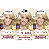 Poly Palette Vital Color Intensive Creme-Haarfarbe 9-0 Hellblond (115 ml), natürlich-aussehende & langanhaltende Coloration, permanente Coloration für 100 % Grauabdeckung auch bei weißem Haar