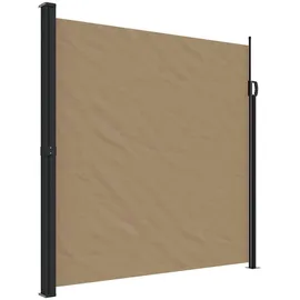 vidaXL Seitenmarkise 200 x 300 cm Schwarz Aluminium