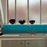 Queence Fliesenaufkleber Unifarben blau türkis 12er Set