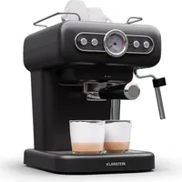 Klarstein Espresso Siebträgermaschine mit Milchaufschäumer, 1,2L 2 Tassen