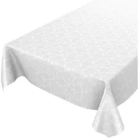 ANRO Wachstuchtischdecke Wachstuch abwaschbar Tischdecke Blumen Einfarbig Uni Weiß