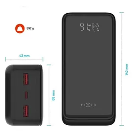 FIXED Zen2 30 Plus mit LCD-Display und PD 65W 30.000mAh schwarz