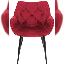 CLP Stuhl Tanna Samt rot