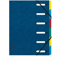 Exacompta 8x Ordnungsmappe HARMONIKA Gummizug Karton 6 Fächer A4