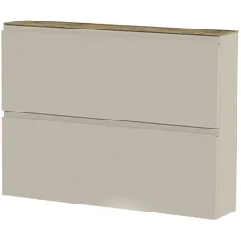 MODERANO Hängeschuhschrank Eiche 110 x 82 x 22 cm khaki matt / khaki