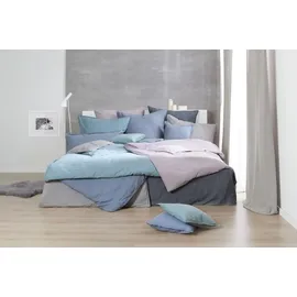 H. G. Hahn Kissenbezug Renforce Unifarben Beige 40 x 80 cm