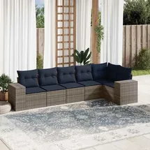 vidaXL Gartensofa-Set 6-tlg. grau