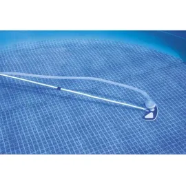 BESTWAY Bestway® Poolpflege Basis-Set AquaCleanTM mit pumpenbetriebenem Poolsauger & Kescher für Poolgrößen bis 610 cm