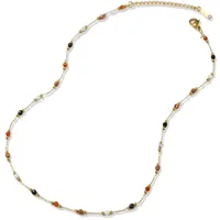 FIRETTI Collier Edelstahl Achat blau