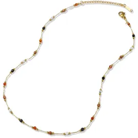 FIRETTI Collier Edelstahl Achat blau