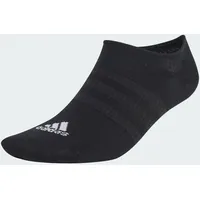 Adidas Thin and Light No-Show Socken, 3 Paar Black / White 43-45