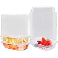 YOUNTHYE 50 Stück Meal Prep Boxen 400ml Gefrierdosen Frischhaltedosen mit Deckel Mealprepboxen Gefrierbehälter Plastik Portionsbox BPA Frei Mikrowellengeeignet Lebensmittelbehälter