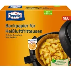 Toppits® Backpapier für Heißluftfritteusen, Ø 20 cm 4008871220349 , 1 Packung = 20 Stück