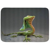 Minalo Non-Slip Bath Matte,Cartoon Lizard Green Gecko Reptile Species,Personalisierte Dekoration Badezimmer Floor Rug,75 x 45 cm