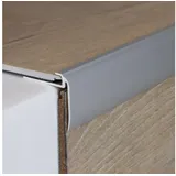 PROVISTON Einfass- & Abschlussprofil Aluminium 31 x 5 x 1000 mm Silber Einschubprofil Abschlussleiste Bodenprofil | PROVISTON