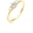 Elli Verlobungsring Glas Kristalle Synthetische Perle Weiß 925 Sterling Silber goldfarben 58 mm