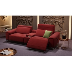 Designer Sofa Stoff 2-Sitzer Kinosofa SALENTO Homecinema - Rot