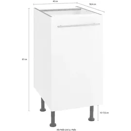 OPTIFIT Unterschrank »Bern«, 40 cm breit, mit 1 Tür mit höhenverstellbaren Füßen, mit Metallgriff