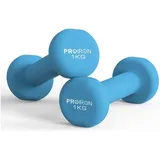 PROIRON Neopren Kurzhantelset 2X1 kg blau