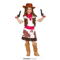 Fiestas GUiRCA Rosa Cowgirl Kostüm Mädchen - Alter 14-16 Jahre - Rodeo Girl Cowboy Kostüm Kinder - Wilder Westen Länder Kostüm für Karneval, Fasching, Fastnacht, Indianer Kostüm Kinder Party