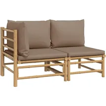 vidaXL Garten-Lounge-Set 2-tlg. lila Bambus