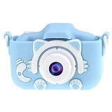 Oikabio 2,0 HD Stoßfest Kinder Digitalkamera Kinder Selfie Video Camcorder Spielzeug Geschenke für Mädchen mit 32GB Speicherkarte (Blau)