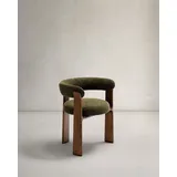 Kave Home 2er-Set Kave Home Stuhl Granite Stoff Grün