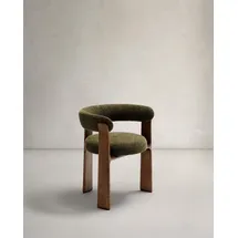 Kave Home 2er-Set Kave Home Stuhl Granite Stoff Grün