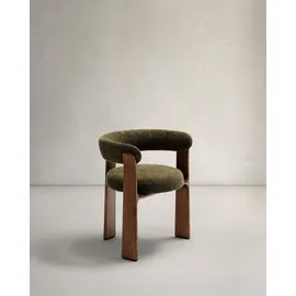 Kave Home 2er-Set Kave Home Stuhl Granite Stoff Grün