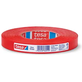 Tesa extra Power Perfect Gewebeband - Gewebeverstärktes Ductape zum Basteln, Reparieren, Befestigen, Verstärken und Beschriften - Rot - 50 m x 19 mm