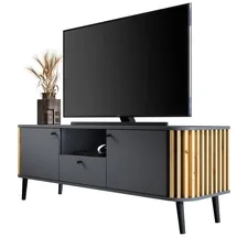 Newroom Lowboard 138x50x40 cm Grau Wildeiche