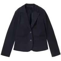 Tom Tailor Damen Cord-Blazer mit aufgesetzten Taschen, blau, Uni, Gr. 34