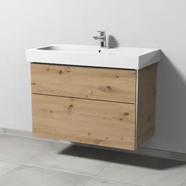 Sanipa 3way Waschtischunterbau zu Geberit iCon Waschtisch mit Griffleisten, Badmöbel,